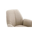 ARMLEHNSTUHL  Sitzfläche 180° drehbar, automatische Rückholfunktion  - Creme/Schwarz, Design, Textil/Metall (59/88/63cm) - Carryhome