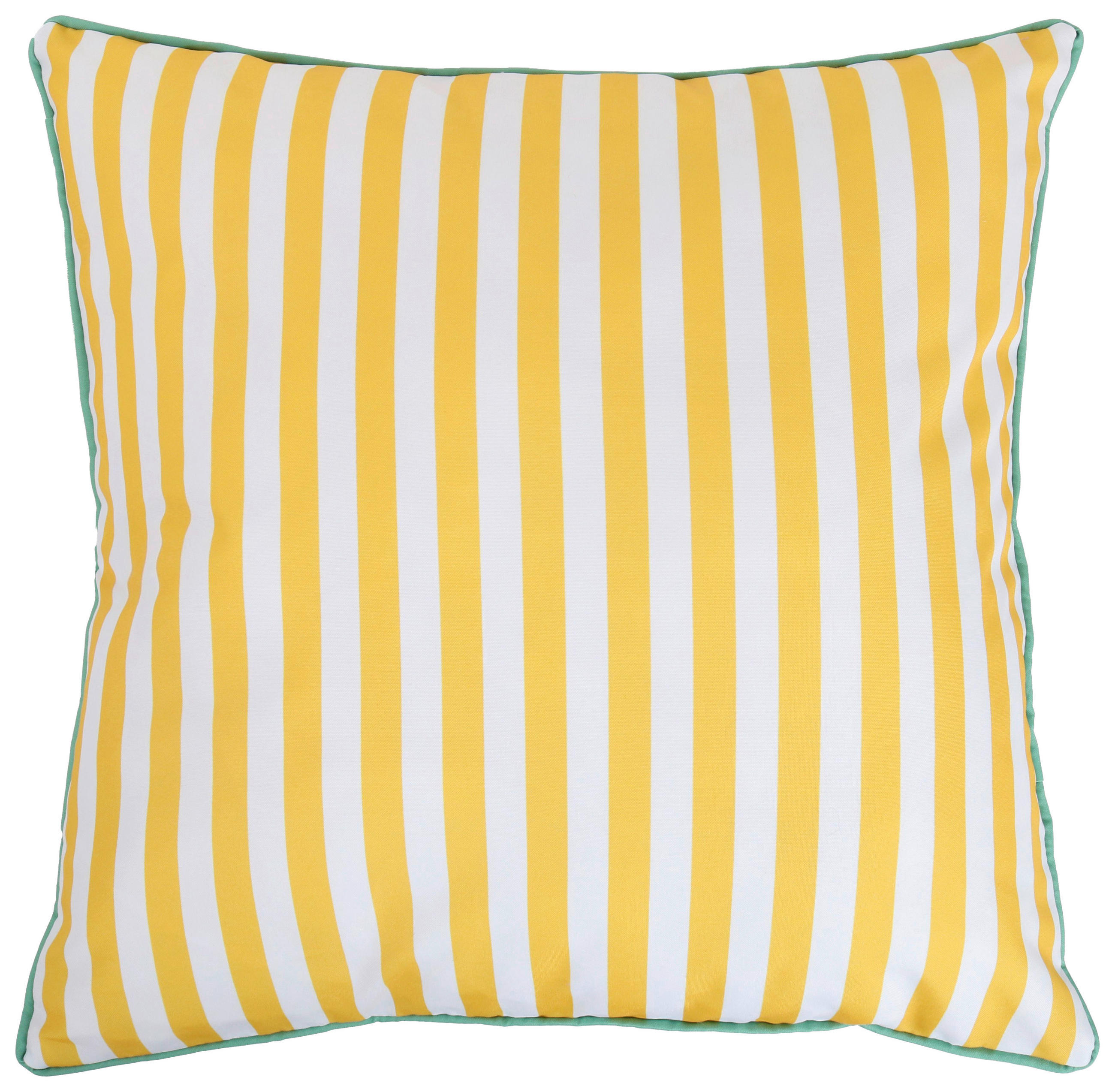 OUTDOOR-KISSEN in Gelb, Weiß Uni 45/45 cm  - Gelb/Weiß, Trend, Textil (45/45cm) - Esposa