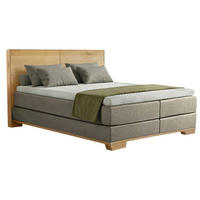 BOXSPRINGBETT 180/200 cm  in Zirbelkieferfarben, Beige  - Zirbelkieferfarben/Beige, Natur, Holz/Textil (180/200cm) - Valnatura