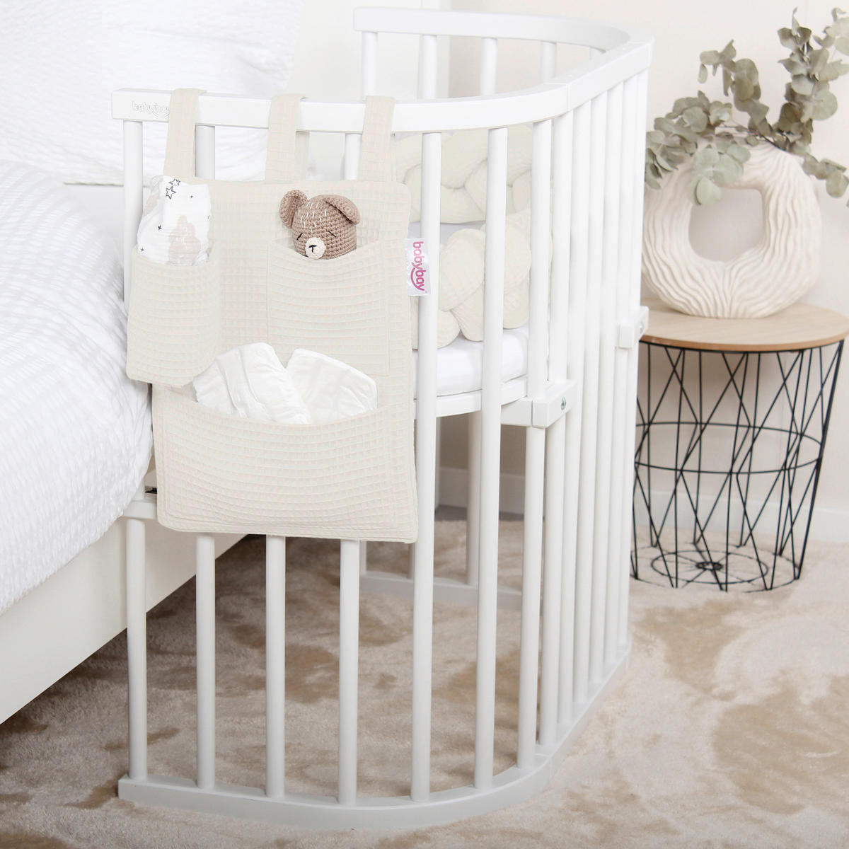 BETTTASCHE - Weiß, Basics (38/28/2,5cm) - Babybay