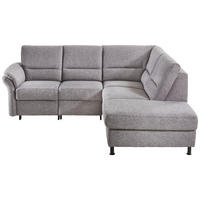 ECKSOFA Flachgewebe Grau  - Schwarz/Grau, Design, Textil/Metall (227/203cm) - Beldomo System
