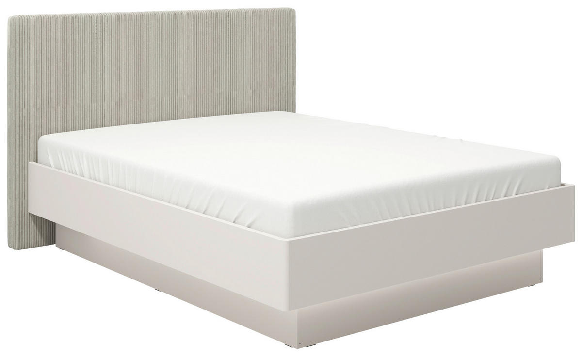 BETT 180/200 cm  in Hellgrau, Kaschmir  - Kaschmir/Hellgrau, KONVENTIONELL, Holzwerkstoff/Textil (180/200cm) - Stylife