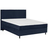 BOXSPRINGBETT 160/200 cm  in Dunkelblau  - Schwarz/Dunkelblau, Design, Holz/Textil (160/200cm) - Welnova