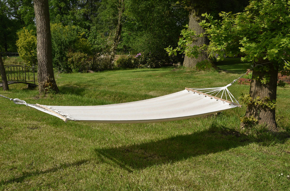HÄNGEMATTE Creme, Beige  - Beige/Creme, Basics, Holz/Kunststoff (100/0,6/280cm) - Gardenson