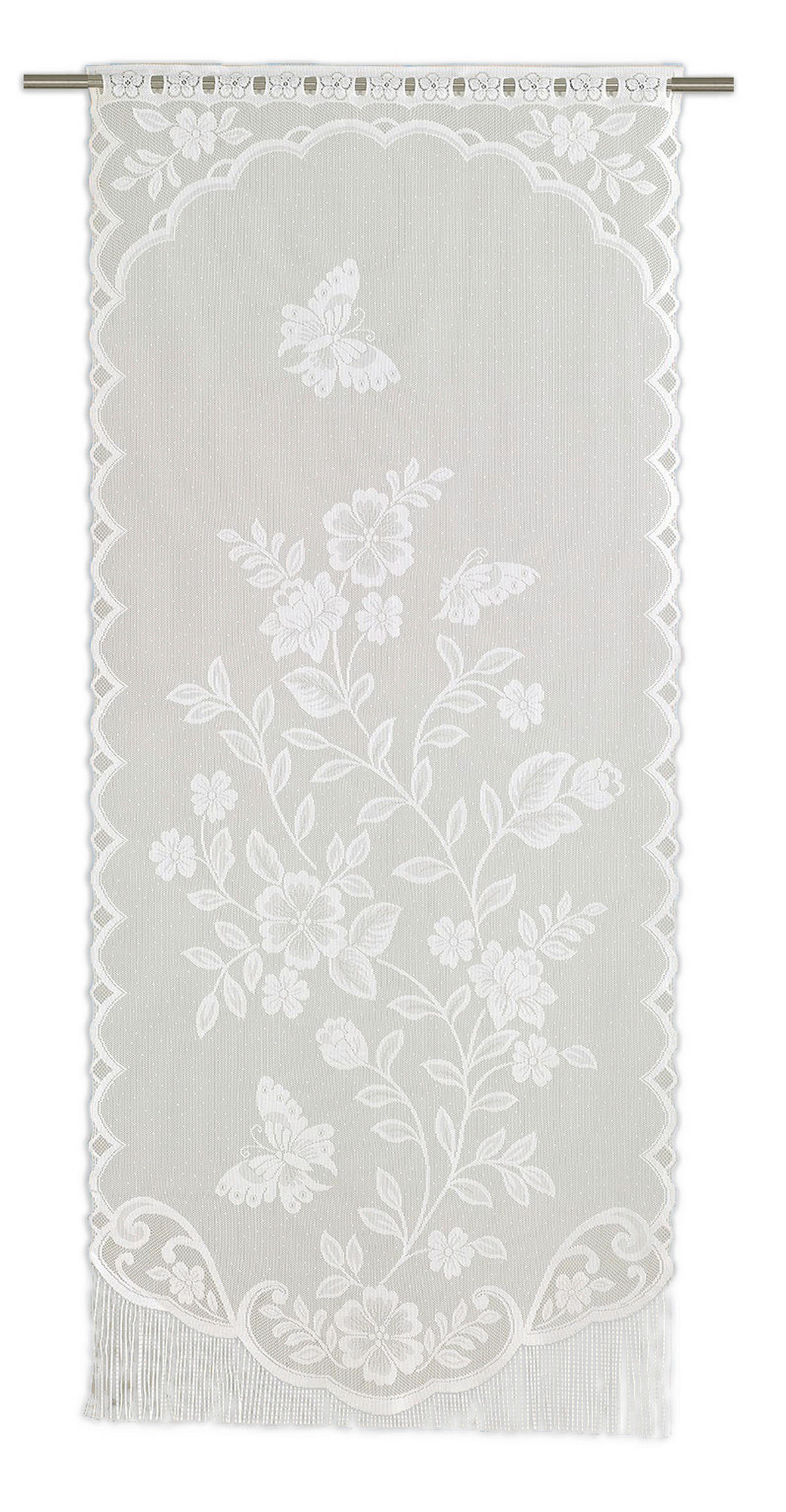SCHEIBENGARDINE    75/160 cm  - Weiß, KONVENTIONELL, Textil (75/160cm)