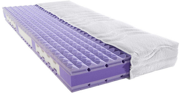 KOMFORTSCHAUMMATRATZE 90/200 cm - Weiß, Basics, Textil (90/200cm) - Sleeptex