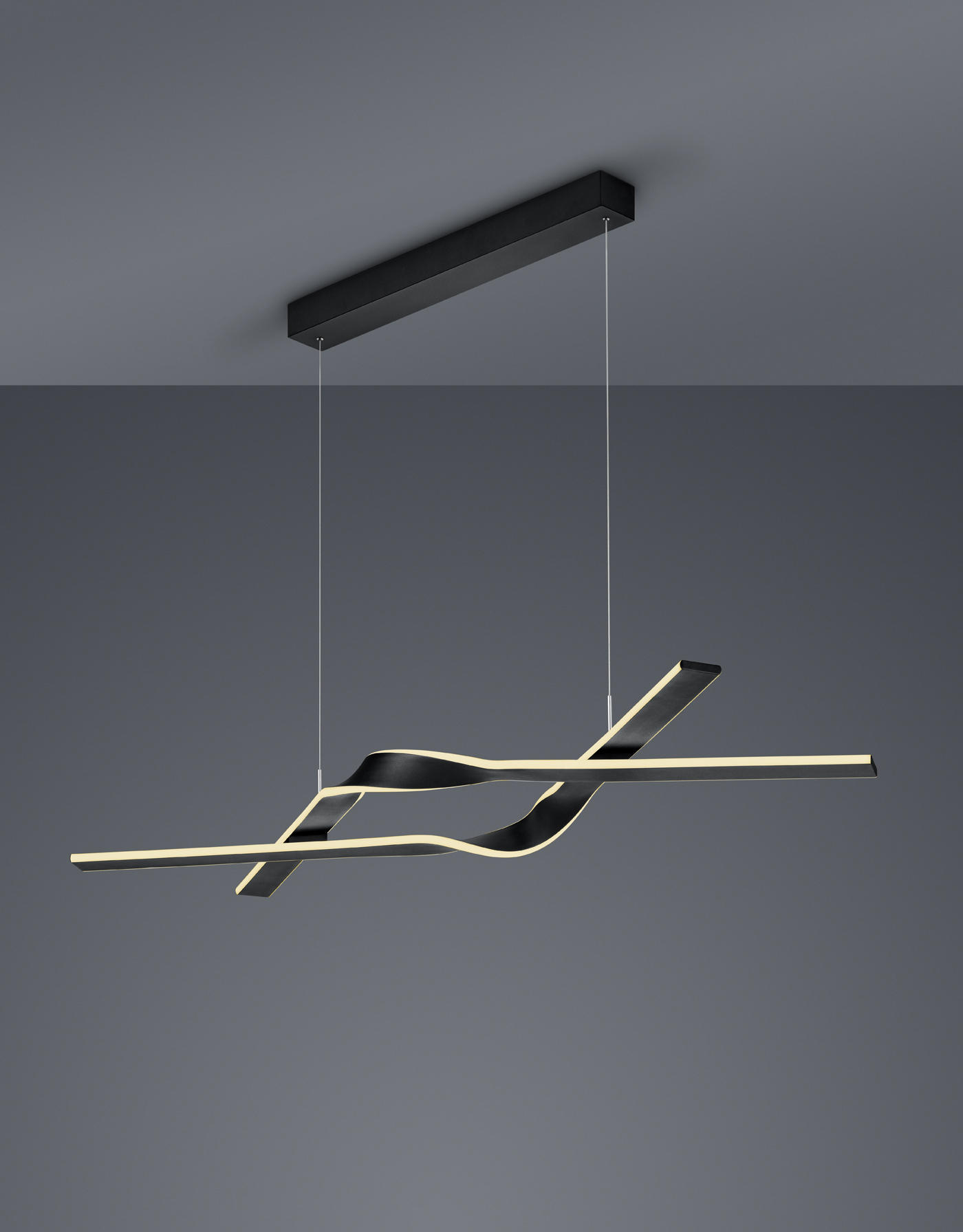 LED LUSTER    127/41,5/80-160 cm    - bela/crna, Lajfstajl, metal/plastika (127/41,5/80-160cm) - Cinque