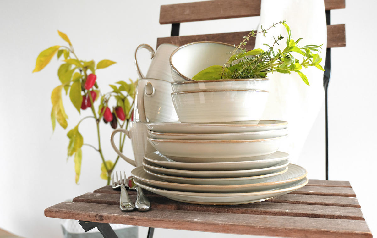 FRUKOSTSET Nottingham  - beige, Basics, keramik - Mäser