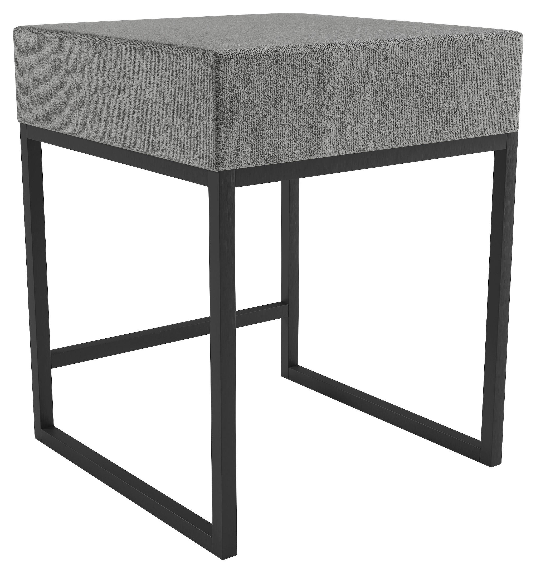 NACHTSCHRANK 45/55/45 cm, Grau,  - Schwarz/Grau, Design, Textil/Metall (45/55/45cm) - Esposa