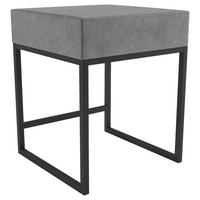 NACHTSCHRANK 45/55/45 cm, Grau,  - Schwarz/Grau, Design, Textil/Metall (45/55/45cm) - Esposa