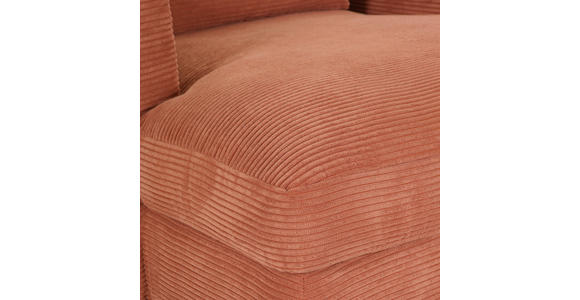 XXL-SESSEL in Cord Orange  - Schwarz/Orange, ROMANTIK / LANDHAUS, Kunststoff/Textil (120/67/140cm) - Landscape