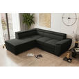 ECKSOFA  in Flachgewebe Anthrazit  - Anthrazit/Schwarz, KONVENTIONELL, Kunststoff/Textil (220/266cm) - Carryhome