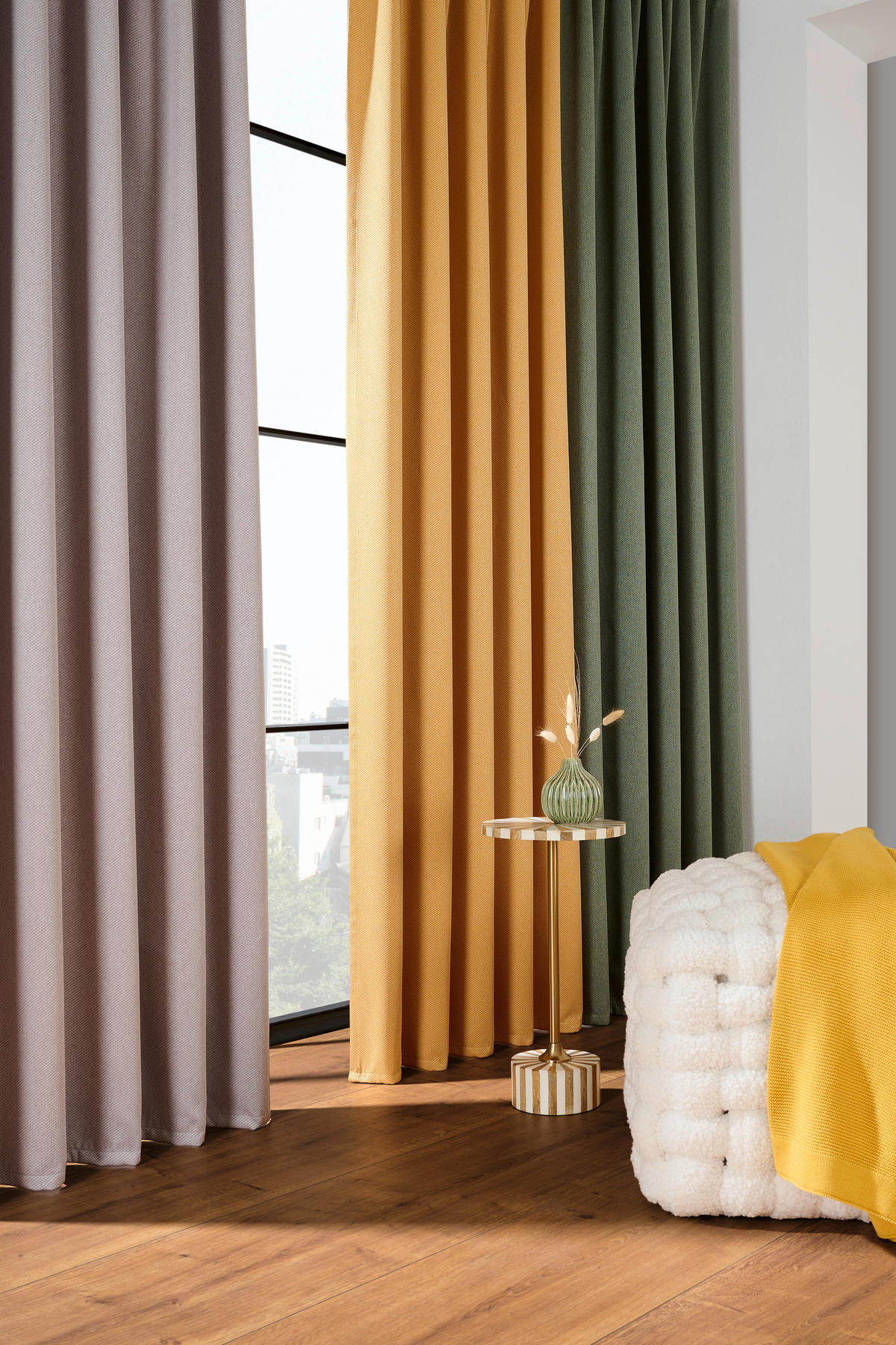FERTIGVORHANG blickdicht  - Grau, Basics, Textil (135/245cm) - Esposa