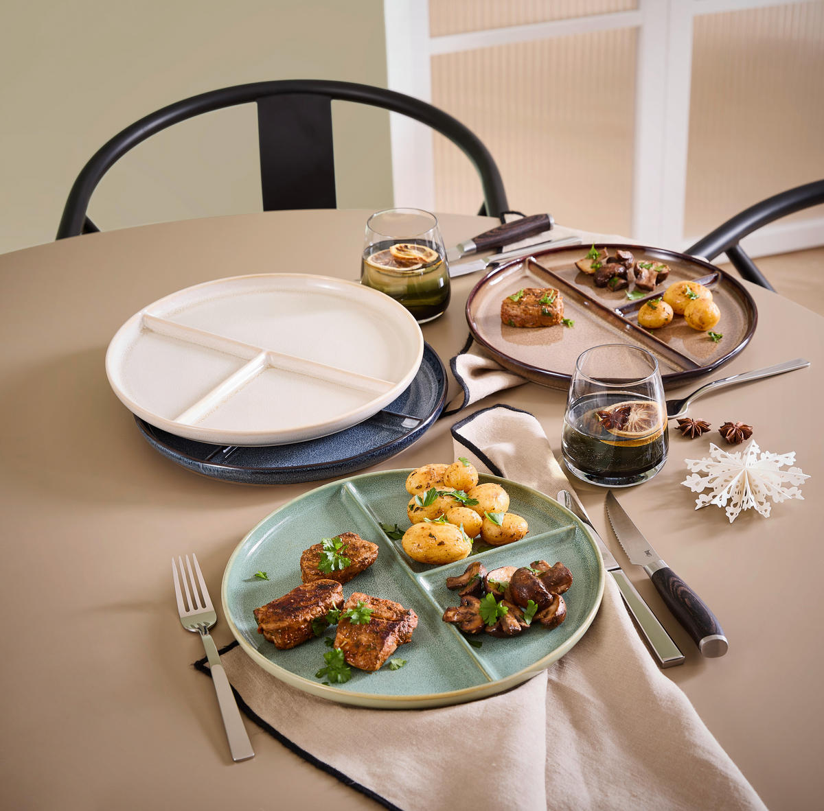 GRILLTELLER New Country  27,7 cm   - Grün, Trend, Keramik (27,7cm) - Landscape