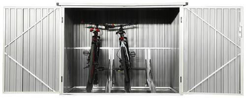 FAHRRADGARAGE 203/158/200 cm  - Anthrazit, Basics, Metall (203/158/200cm) - Ambia Garden