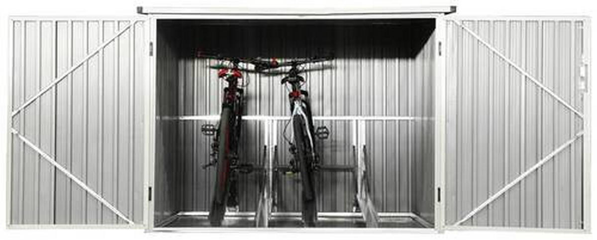 FAHRRADGARAGE 203/158/200 cm  - Anthrazit, Basics, Metall (203/158/200cm) - Ambia Garden