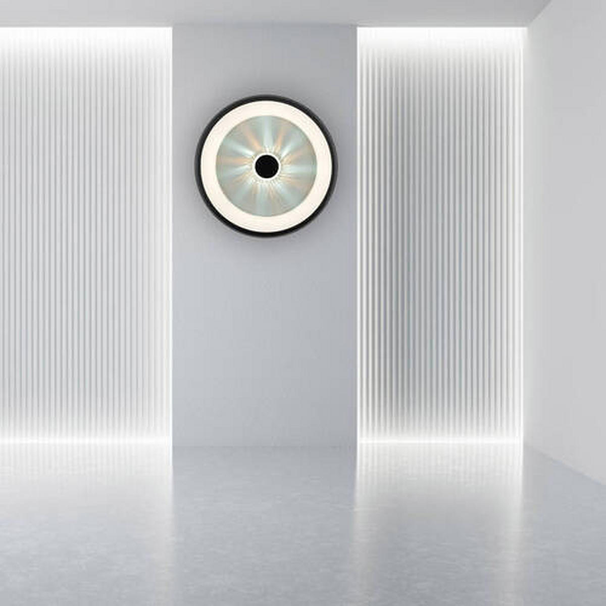 STROPNÉ LED SVIETIDLO, 46,5/9,5 cm  - čierna, Design, kov/plast (46,5/9,5cm)