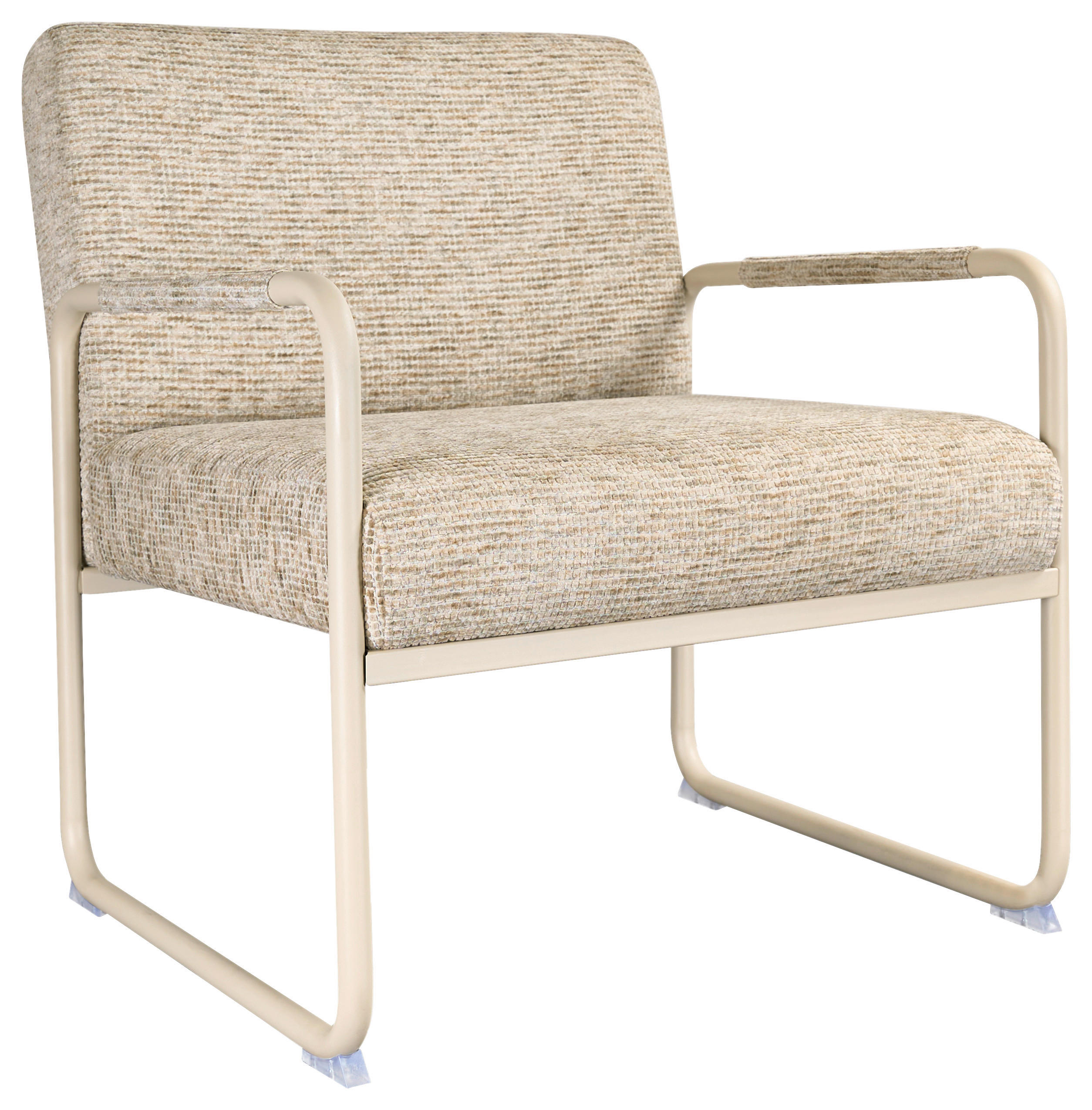 SESSEL in Webstoff Graubraun  - Graubraun, Design, Textil/Metall (70/80/78cm) - Carryhome