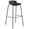 BARHOCKER in Metall, Kunststoff, Textil Schwarz  - Schwarz, Design, Kunststoff/Textil (38,5/86/42cm) - Boxxx
