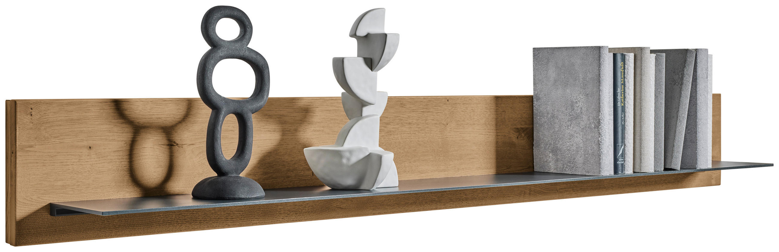 WANDBOARD  152/20/20 cm  - Kastanienfarben/Anthrazit, Natur, Holz/Metall (152/20/20cm) - Valnatura