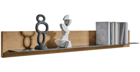 WANDBOARD  152/20/20 cm  - Kastanienfarben/Anthrazit, Natur, Holz/Metall (152/20/20cm) - Valnatura