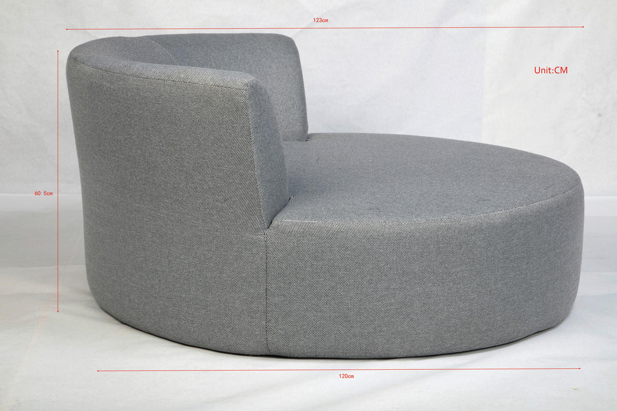 LOUNGEBETT 123/61/123 cm  - Grau, Design, Textil (123/61/123cm) - Ambia Garden