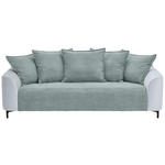 3-SITZER-SOFA  in Cord, Velours Blaugrau  - Blaugrau/Schwarz, KONVENTIONELL, Textil/Metall (228/84/99cm) - Carryhome