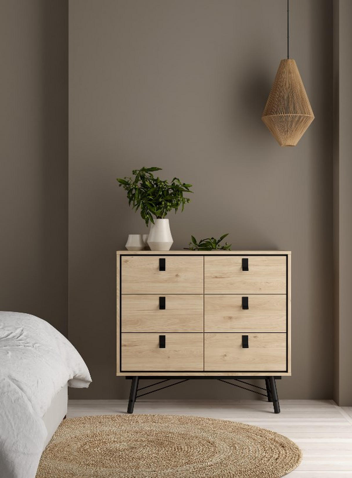 SIDEBOARD 101,8/94,8/40,1 cm  - svart/ekfärgad, Design, metall/trämaterial (101,8/94,8/40,1cm) - Best Price