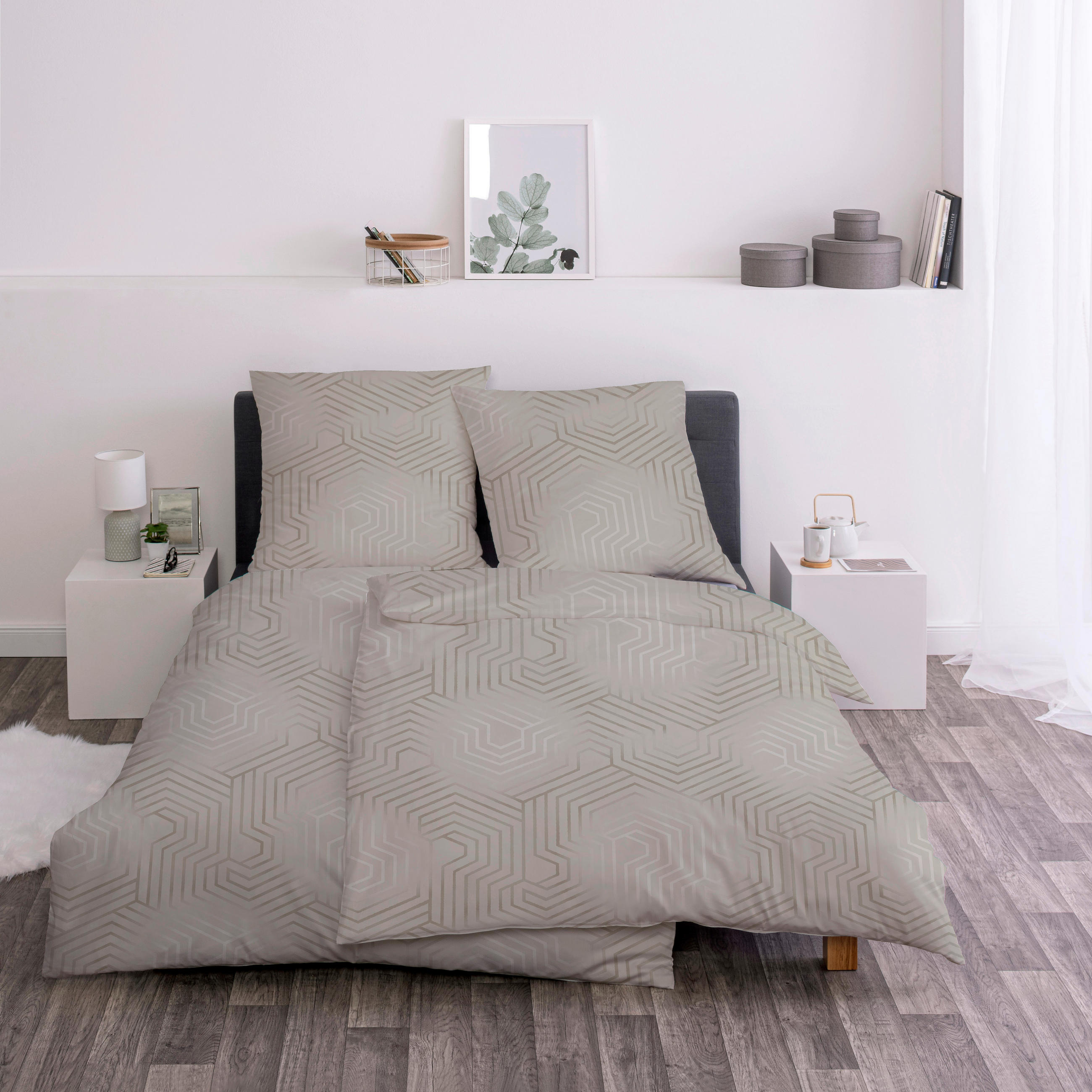 BETTWÄSCHE Atelier Flanell 135/200 cm  - Taupe, Design, Textil (135/200cm) - Estella