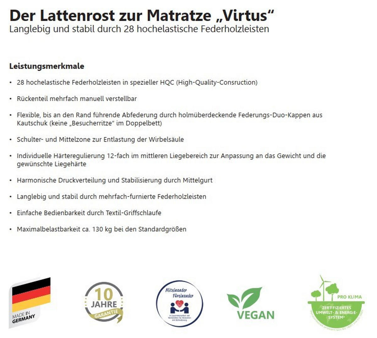 MATRATZENSET 120/200 cm  - Weiß/Grau, Basics, Holz/Kunststoff (120/200cm) - Visionight