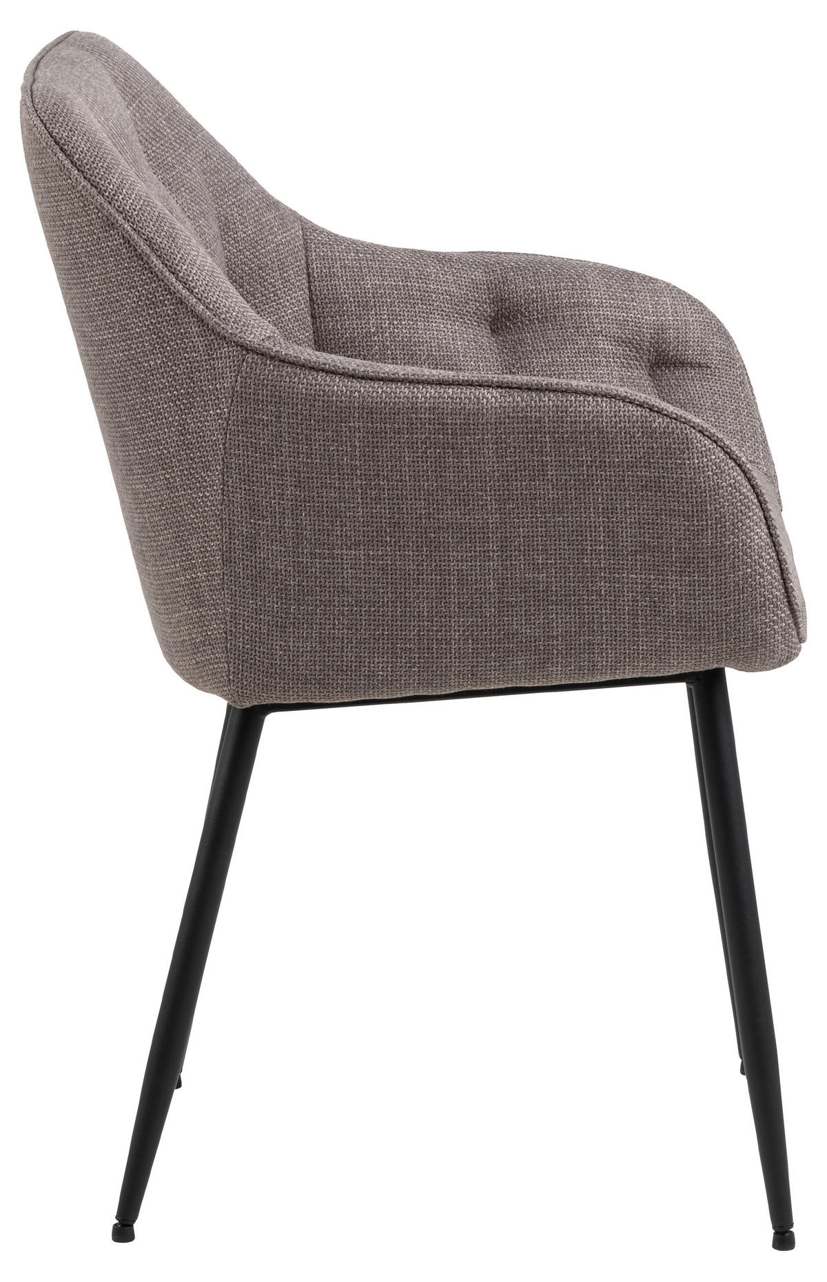 STOL MED ARMSTÖD struktur  - gråbrun/svart, Design, metall/textil (58/83/55cm) - MID.YOU