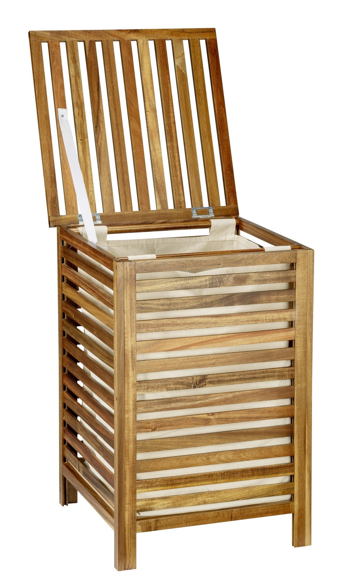 WÄSCHESACK - Naturfarben/Akaziefarben, Natur, Holz/Textil (45/65/45cm) - Wenko