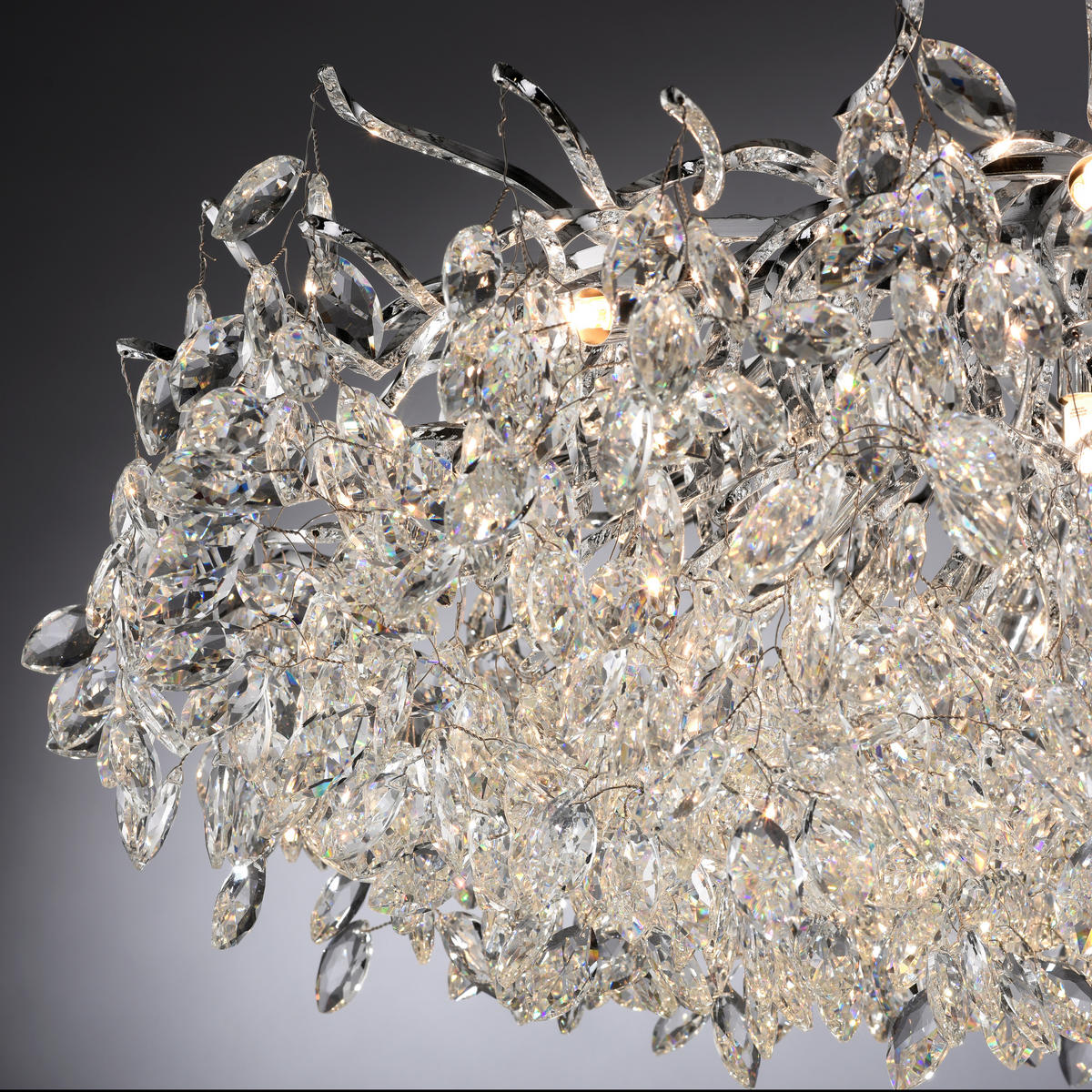 DECKENLEUCHTE 80/80/37 cm   - Chromfarben, Design, Kunststoff/Metall (80/80/37cm) - Paul Neuhaus