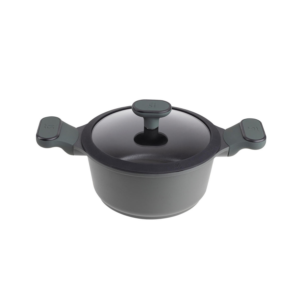 KOCHTOPFSET 5-teilig  - Klar/Grün, Basics, Glas/Metall