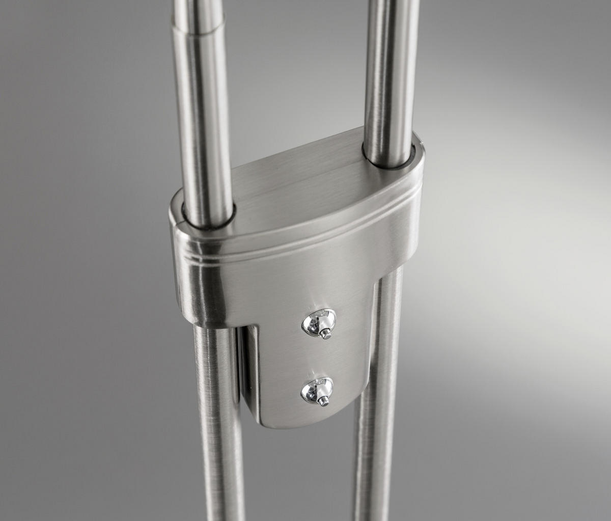 LED-STEHLEUCHTE - Chromfarben/Nickelfarben, Basics, Glas/Metall (25/150cm) - Fischer & Honsel