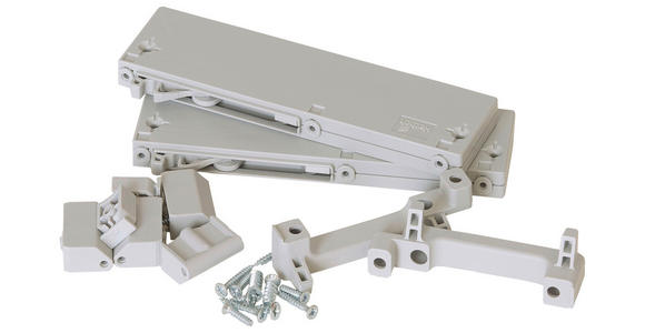 TÜRDÄMPFER 17,5/6/1,5 cm 2-teilig Grau  - Grau, Kunststoff/Metall (17,5/6/1,5cm) - Carryhome