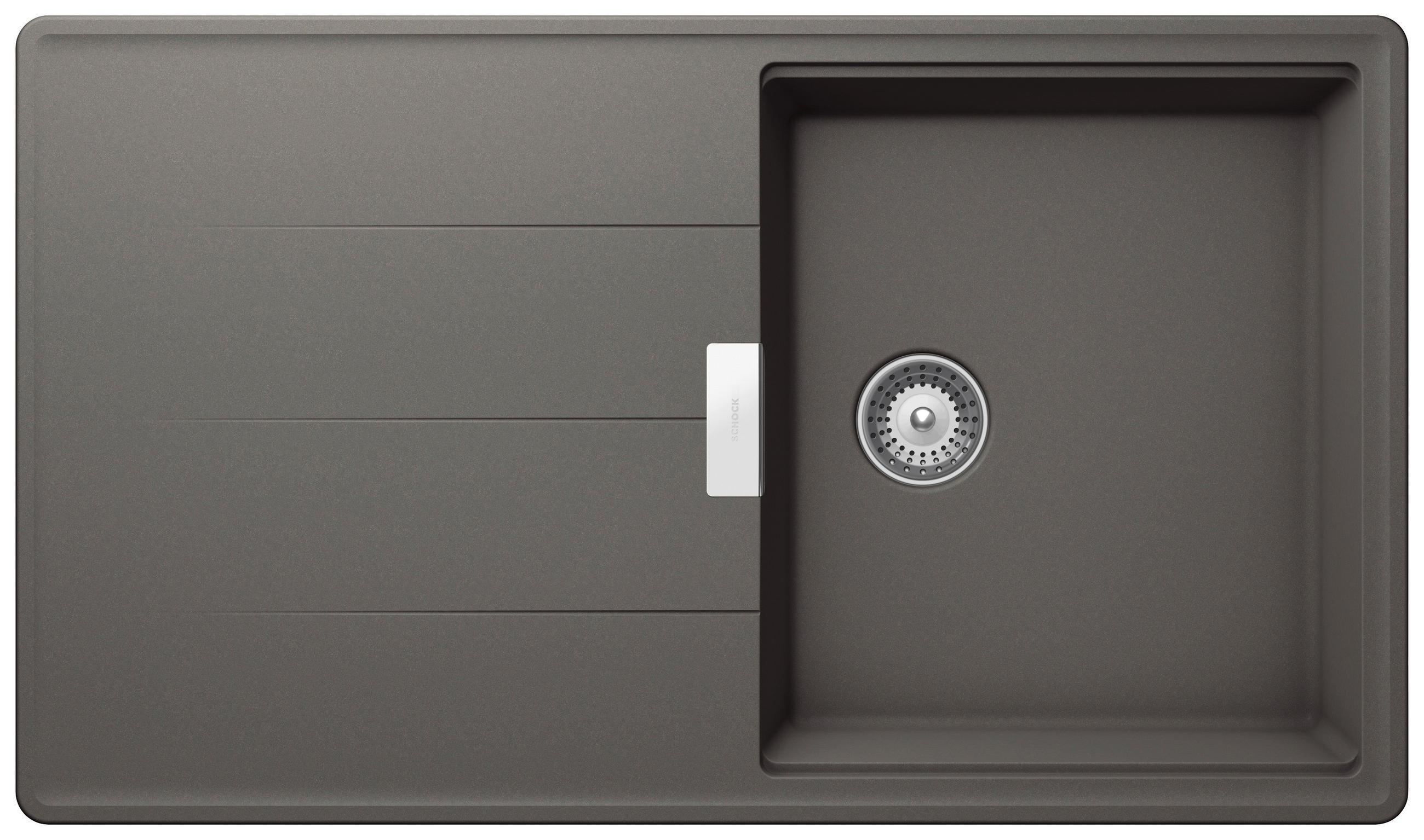 SPÜLE TIAD100ASIL  - Grau, Basics, Stein (86/50cm) - Schock