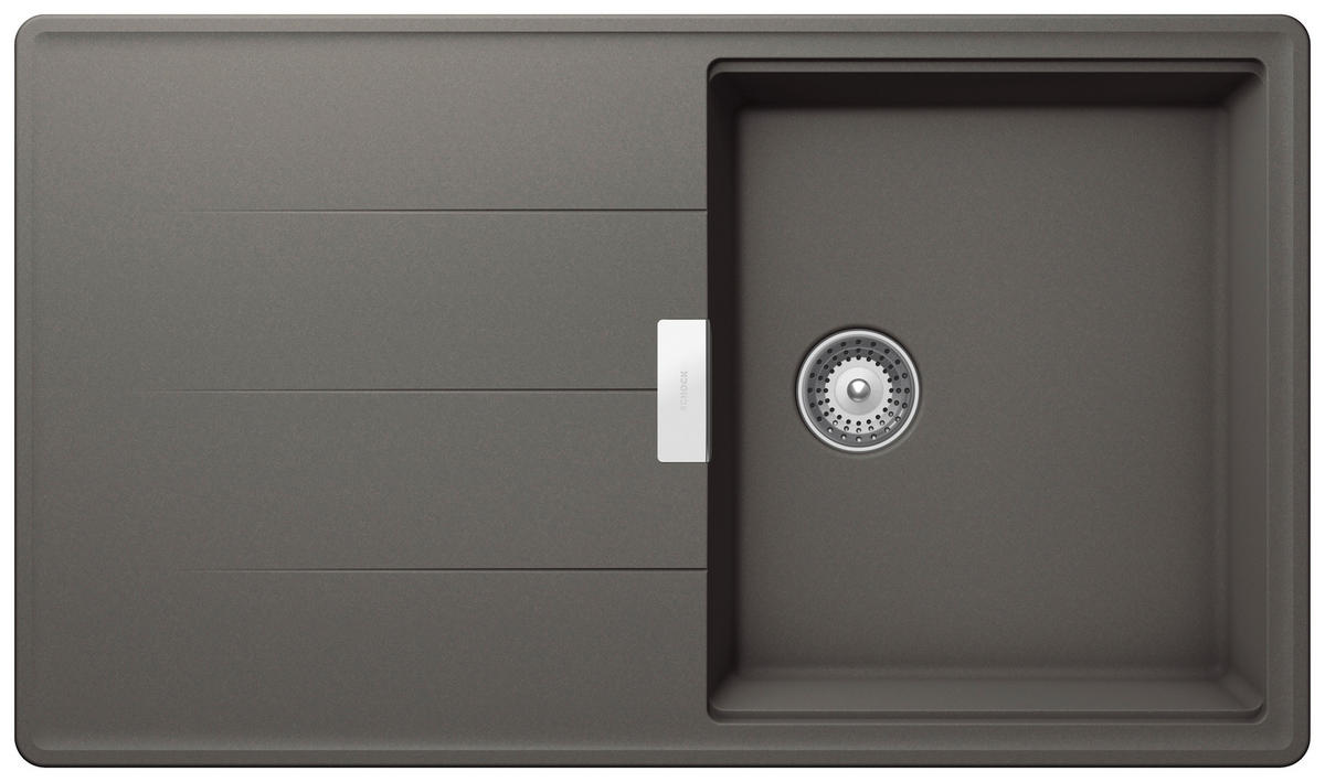 SPÜLE TIAD100USIL  - Grau, Basics, Stein (86/50cm) - Schock