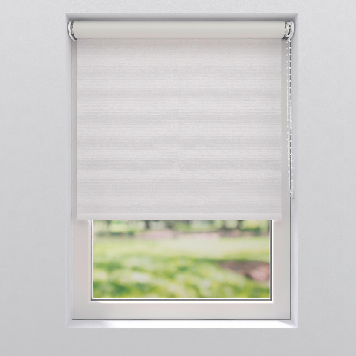 VERDUNKELUNGSROLLO 90/275 cm  - Weiß, Design, Textil (90/275cm)