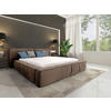 POLSTERBETT Lattenrost, Bettkasten 180/200 cm  in Taupe  - Taupe/Schwarz, Design, Holz/Textil (180/200cm) - Boxxx