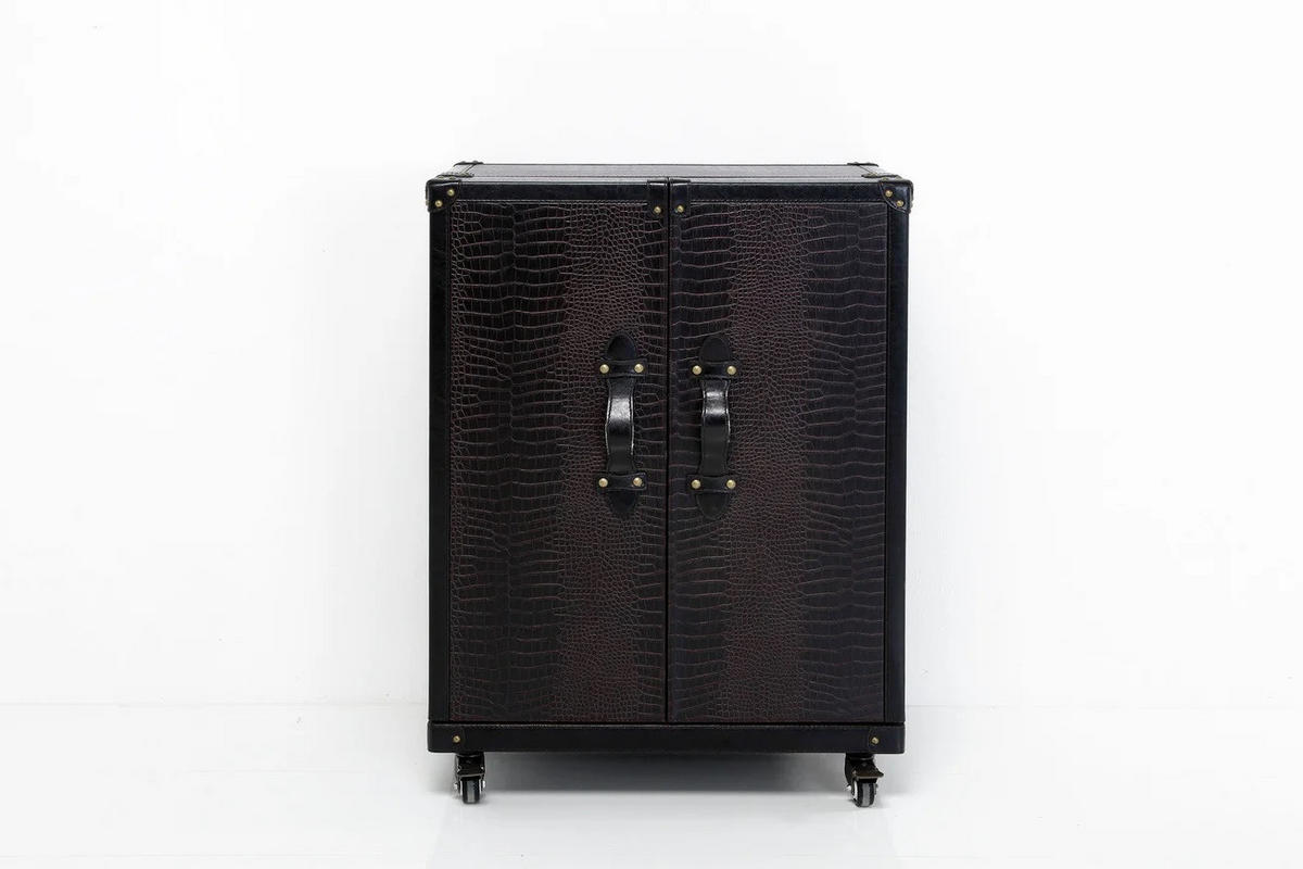 BARSCHRANK Braun, Schwarz  - Schwarz/Braun, Trend, Holzwerkstoff/Kunststoff (66/83/44,5cm) - Kare-Design