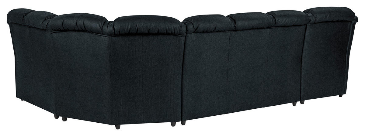 WOHNLANDSCHAFT Schwarz Chenille  - Schwarz, KONVENTIONELL, Kunststoff/Textil (165/333/216cm) - Livetastic