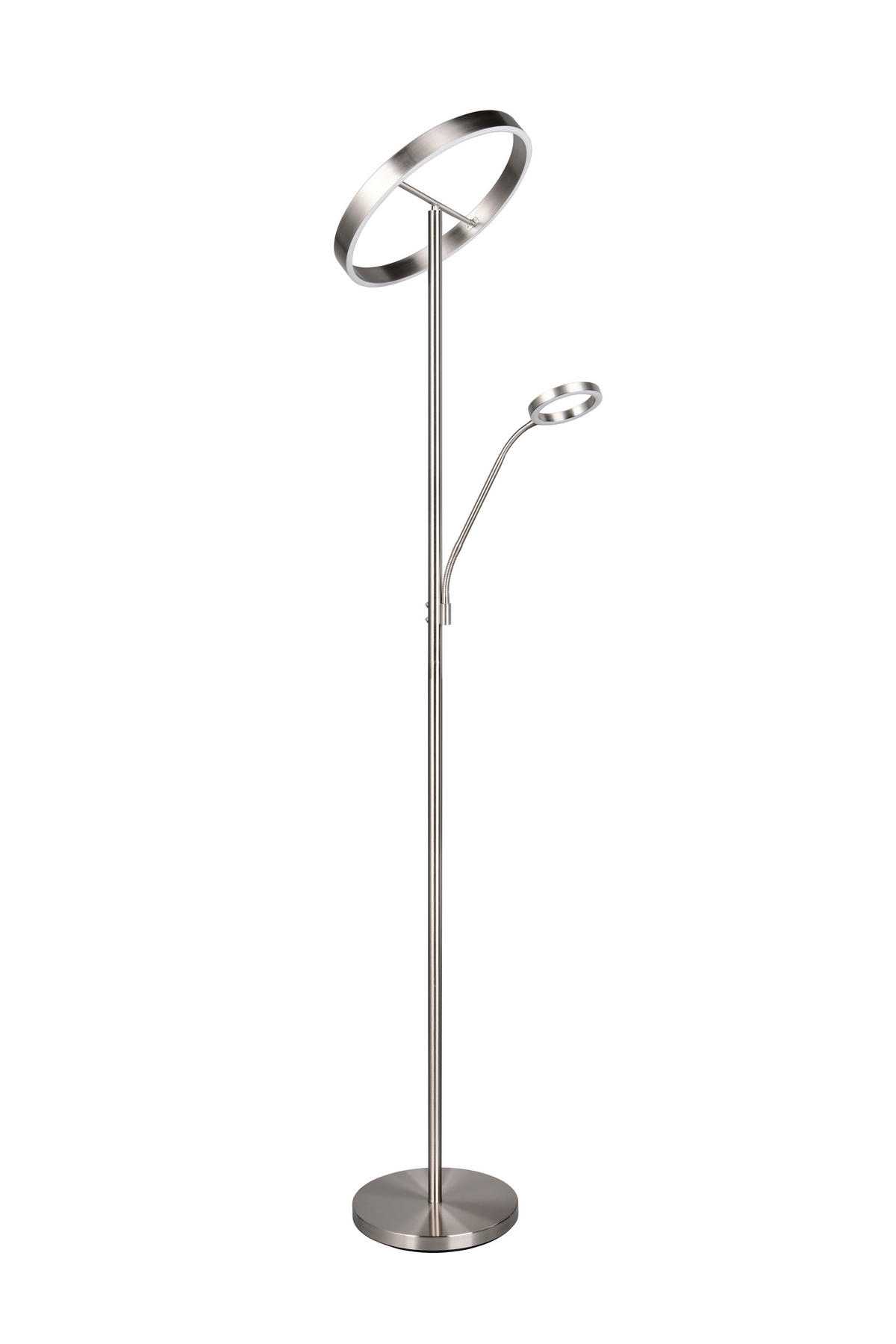 LED-STEHLEUCHTE - Nickelfarben, Design, Metall (40/180cm) - Trio Leuchten