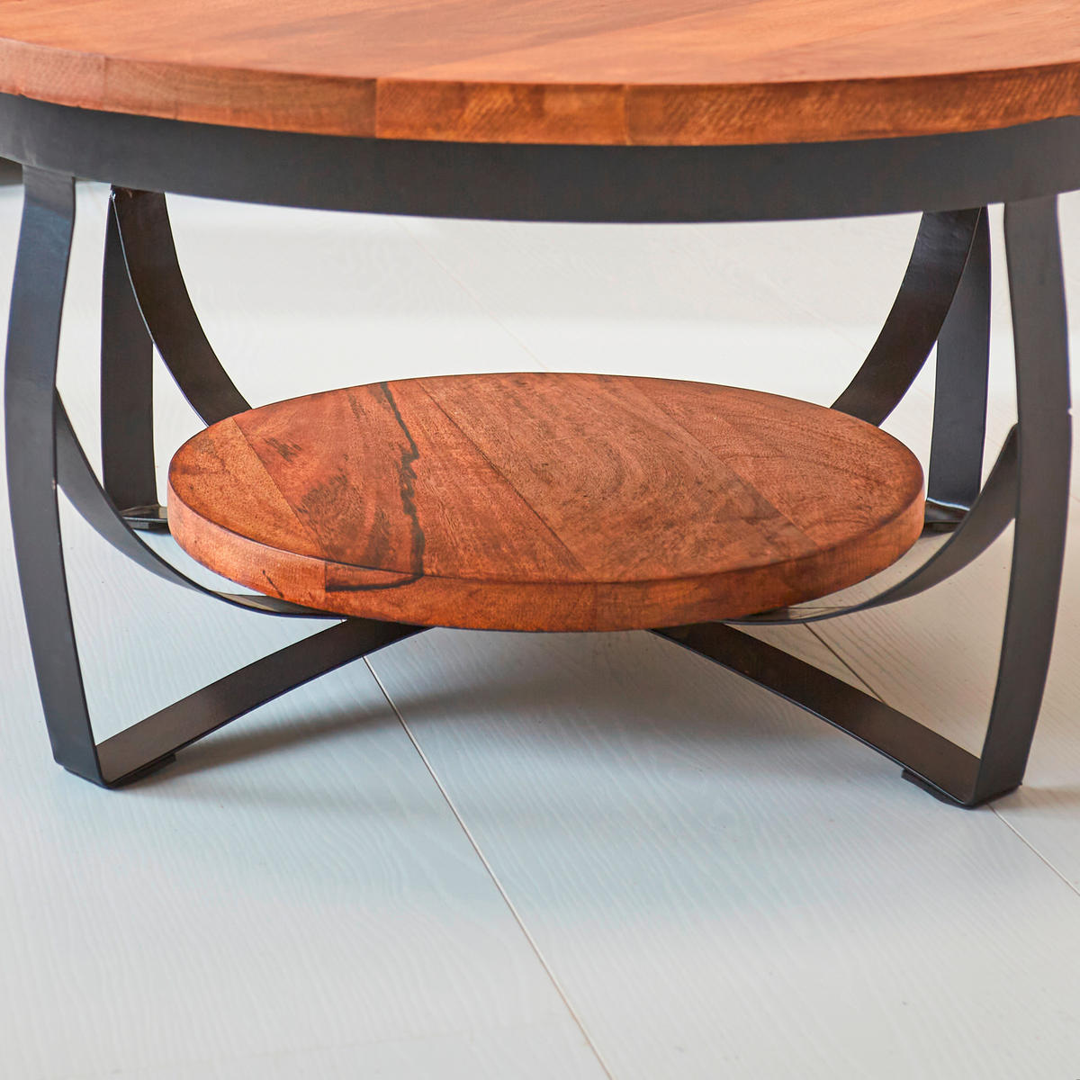 COUCHTISCH in Holz 70/70/35 cm  - Schwarz/Braun, MODERN, Holz/Metall (70/70/35cm) - MID.YOU