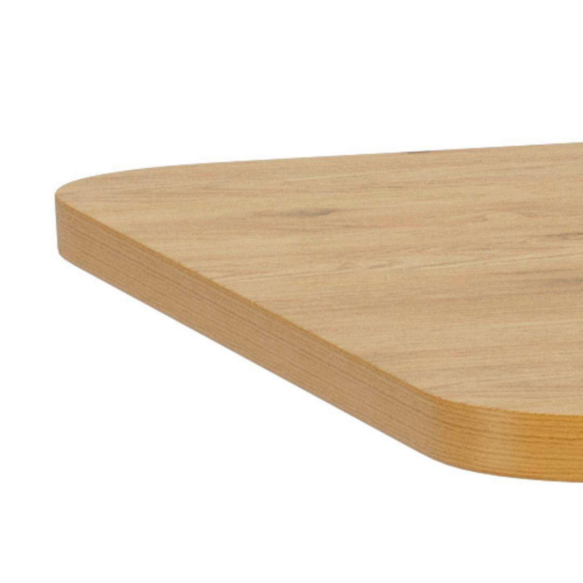 ESSTISCH Nachbildung  Metall, Holzwerkstoff rechteckig Eichefarben  - Eichefarben/Schwarz, KONVENTIONELL, Holzwerkstoff/Metall (160/75/90cm) - MID.YOU