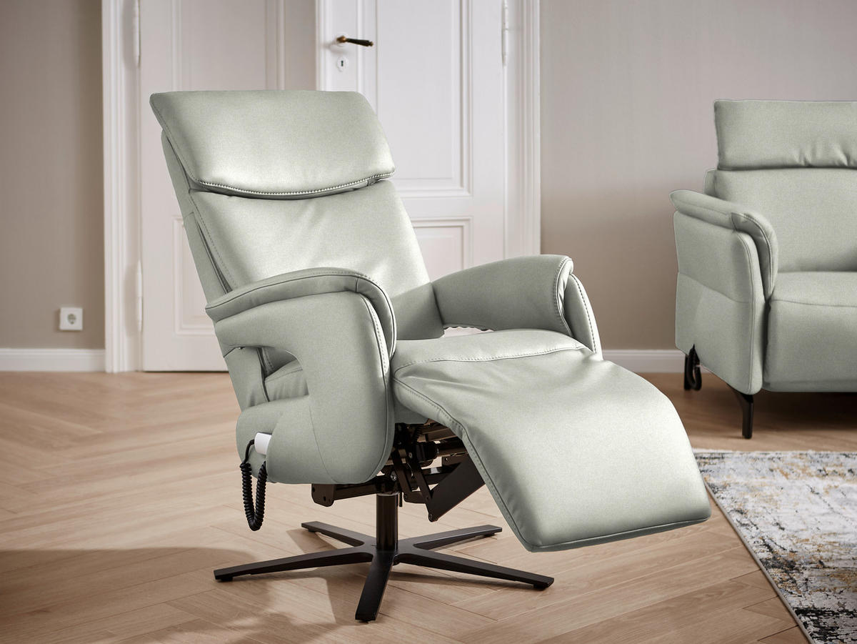 RELAXSESSEL in Textil Hellgrau  - Hellgrau/Schwarz, Design, Textil/Metall (70/117/85cm) - Dieter Knoll