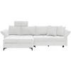 ECKSOFA Creme Chenille  - Creme/Schwarz, KONVENTIONELL, Textil/Metall (291/153cm) - Hom`in