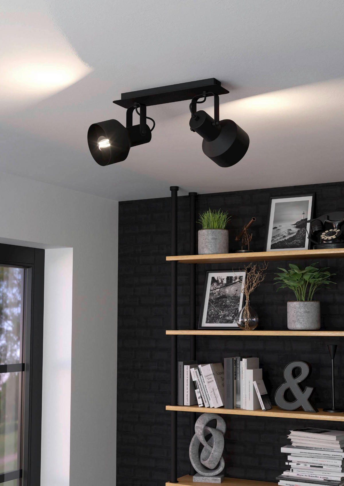 SPOTLIGHT Casibare 33,5/17,5 cm   - svart, Design, metall (33,5/17,5cm) - Eglo