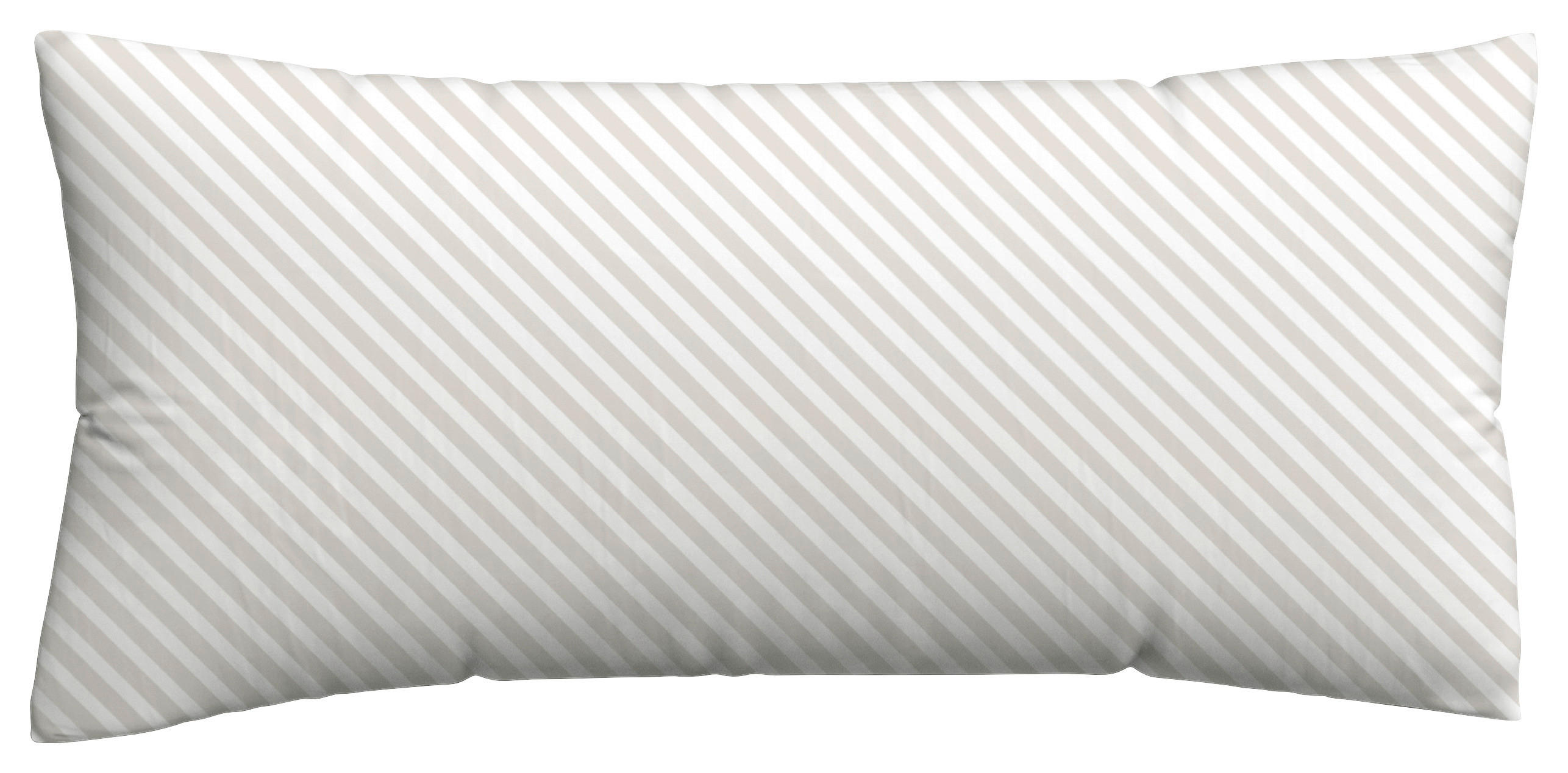 Schlafgut Kopfkissenbezug Woven Satin Fade Weiß, Taupe 40x80 cm