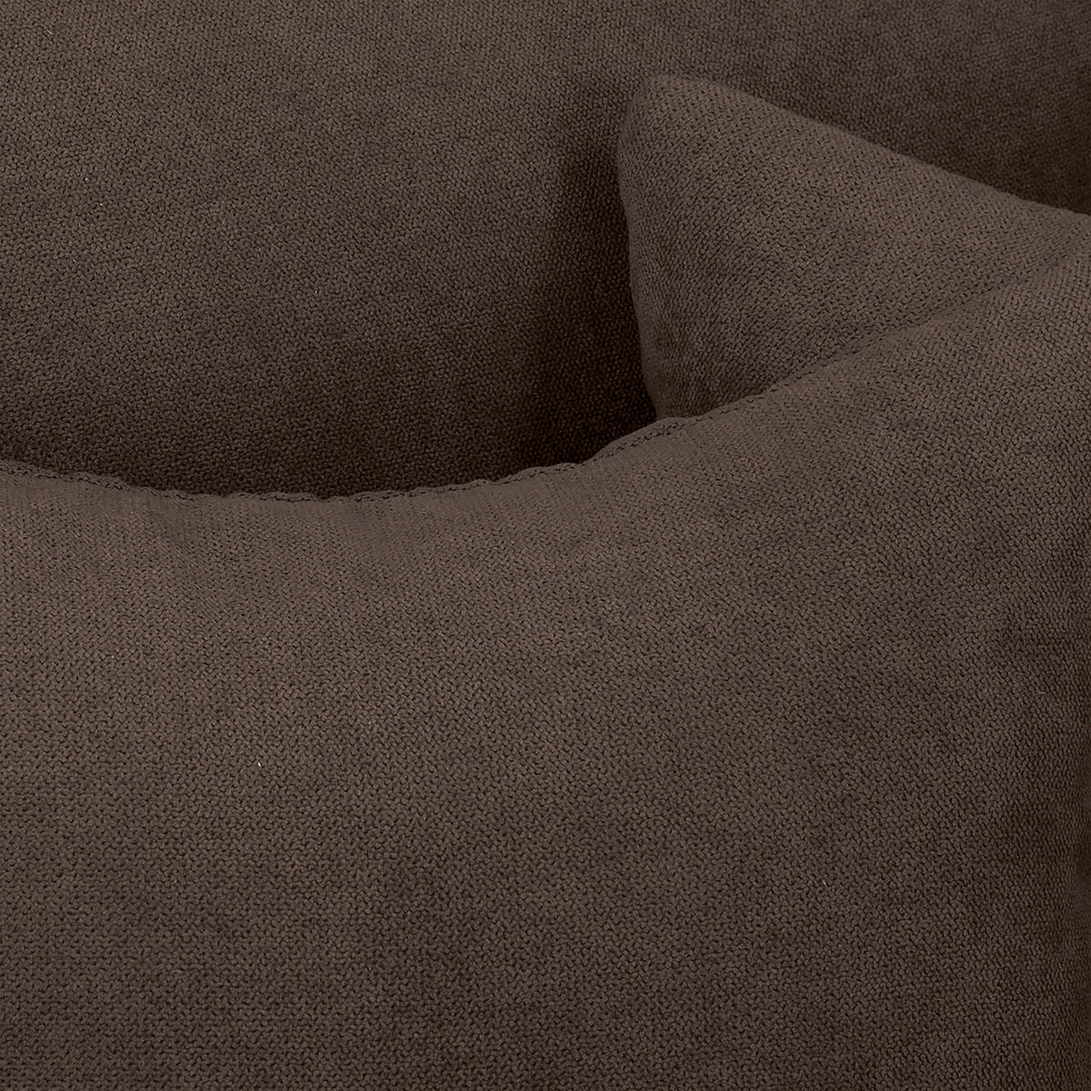 ECKSOFA inkl. Hocker Ariella Graubraun Mikrofaser  - Graubraun/Naturfarben, Design, Holz/Textil (161/231cm) - Livetastic